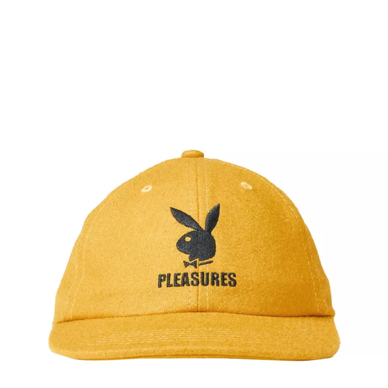 Gorra Wool Strapback Hat Playboy x Pleasures mostaza