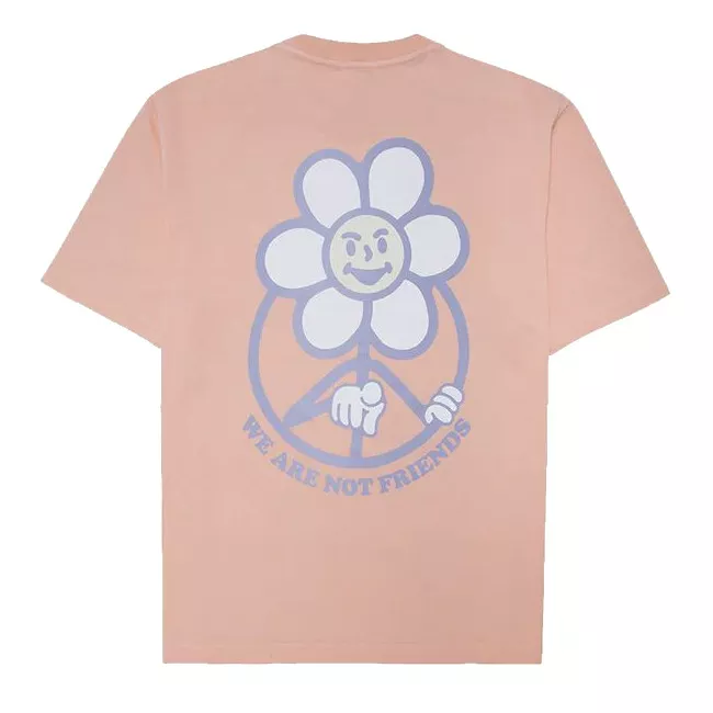 Camiseta Daisy logo t-shirt We are not friends naranja pastel