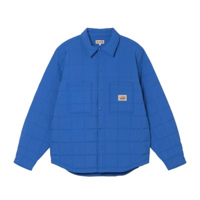 Comprar Chaqueta Quilted fatigue shirt de Stussy en color azul . Camisa con aislamiento ligero que hace las funciones de prenda de abrigo. 