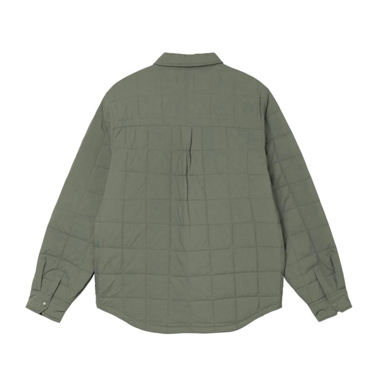 Chaqueta Quilted fatigue shirt Stussy verde