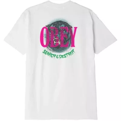 Comprar Camiseta Search and destroy tiger Obey blanca